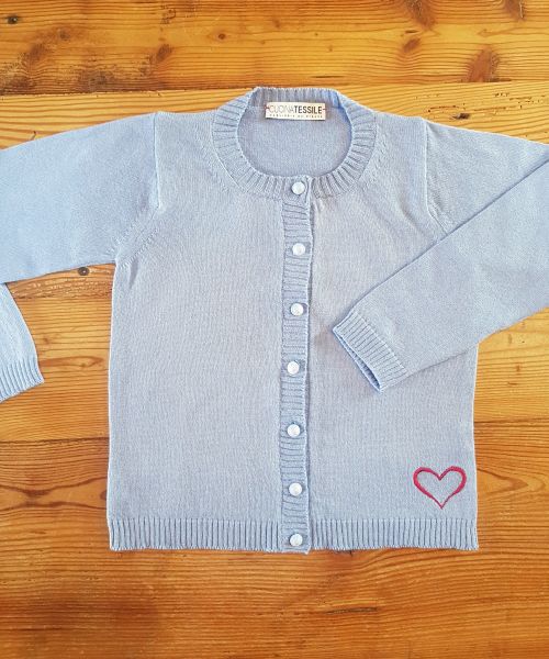 Cardigan Bambino. Cotone, Seta E Cashmere